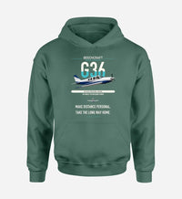 Thumbnail for Beechcraft Bonanza G36 design on green double-side hoodie, single-side print