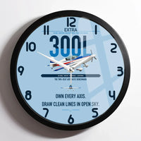 Thumbnail for Extra 300L design on light blue framed wall clock