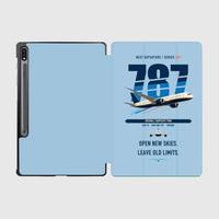 Thumbnail for Boeing 787-8 Dreamliner design on light blue samsung tablet tablet case