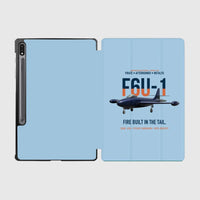 Thumbnail for F6U-1 Pirate Fire Built in the Tail design on light blue samsung tablet tablet case