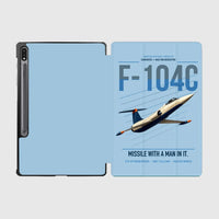 Thumbnail for F-104C Starfighter design on light blue samsung tablet tablet case