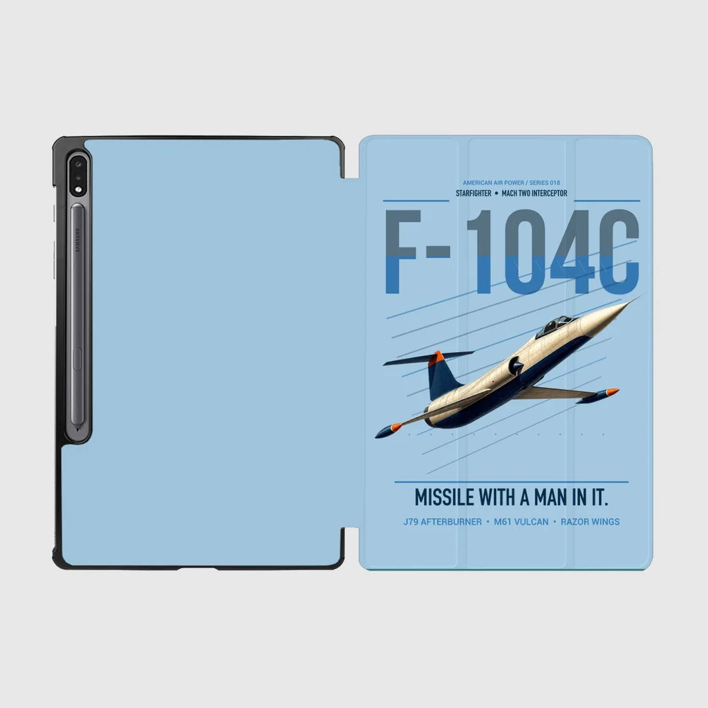 F-104C Starfighter design on light blue samsung tablet tablet case