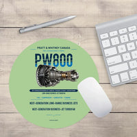 Thumbnail for PW800 design on light green round mouse pad