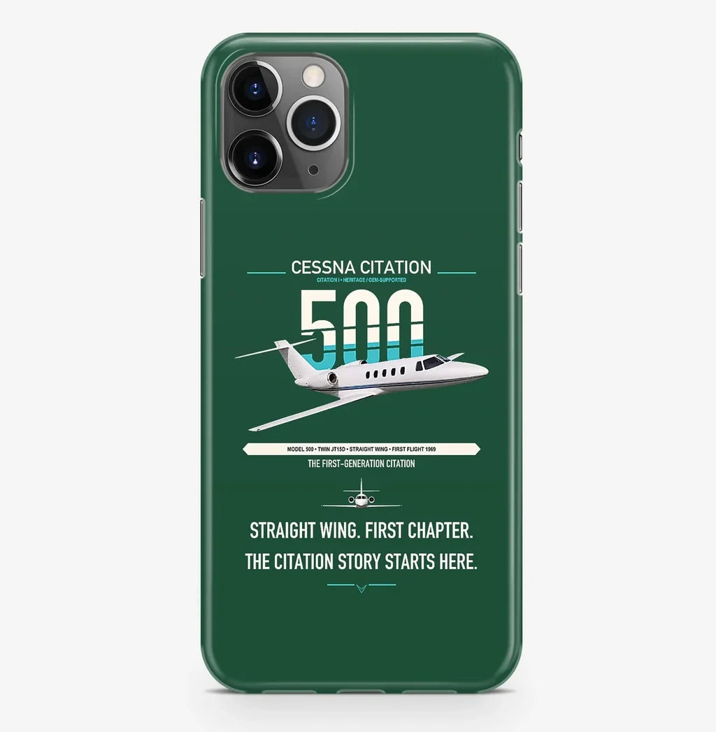 Cessna Citation 500 - Citation I design on dark green magsafe iphone case, for iPhone Pro Max