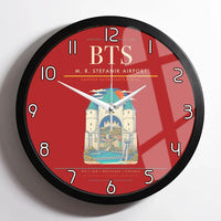 Thumbnail for M. R. Stefanik Airport BTS Wall-Clock Framed - Red