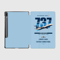 Thumbnail for Boeing 737-900ER design on light blue samsung tablet tablet case