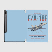 Thumbnail for F-A-18F Super Hornet design on light blue samsung tablet tablet case