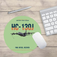 Thumbnail for HC-130J COMBAT KING II design on light green round mouse pad