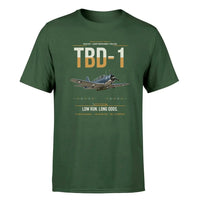 Thumbnail for TBD-1 Devastator design on dark green double-side t-shirt, single-side print