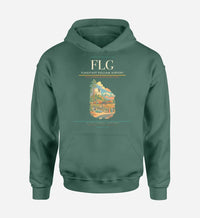 Thumbnail for Flagstaff Pulliam Airport (FLG) design on green hoodie single-side print
