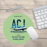 Thumbnail for Airbus ACJ350 / exact ACJ350-900 design on light green round mouse pad