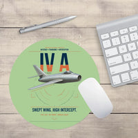 Thumbnail for Dassault Mystère IV A design on light green round mouse pad