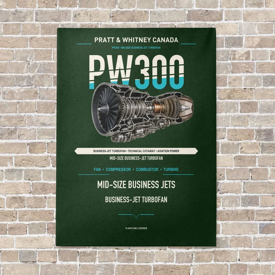 PW300 vertical canvas print - no frame - dark green background