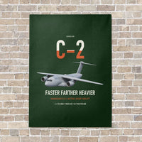 Thumbnail for Kawasaki C-2 vertical canvas print - no frame - dark green background