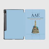 Thumbnail for Rabah Bitat Airport (AAE) design on light blue samsung tablet tablet case