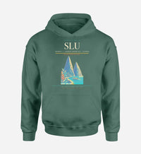 Thumbnail for George F. L. Charles Airport (SLU) design on green hoodie single-side print