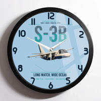 Thumbnail for S-3B Viking design on light blue framed wall clock