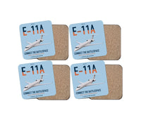 Thumbnail for E-11A BACN design on light blue 4 pieces set coaster
