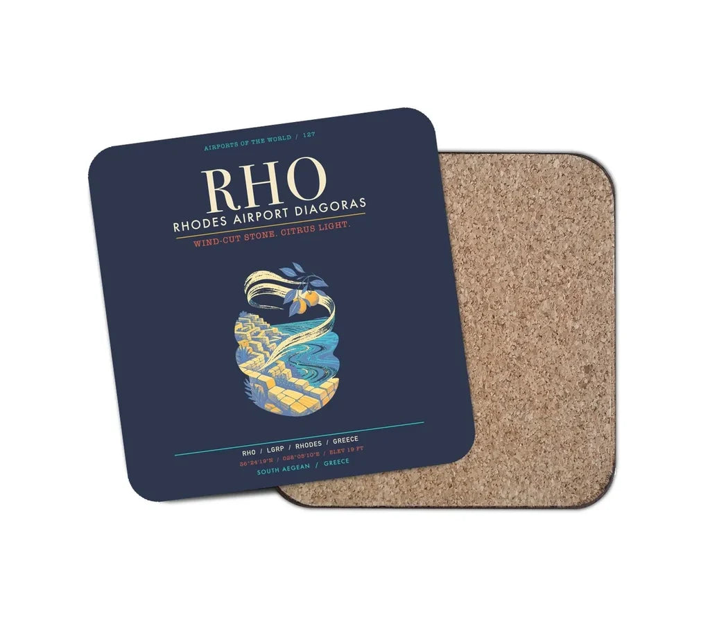 Rhodes Airport Diagoras RHO - Meltemi Citrus Stone Loom - Navy Blue