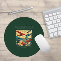 Thumbnail for VINTAGE G4412 - The Catalog Delivery Day - Designed Mouse Pads design on darkgreen round