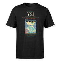 Thumbnail for Saint John Airport (YSJ) T-Shirt single-side front print in Black | saint-john-airport-ysj-double-side-t-shirt