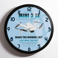 Thumbnail for DJI Mini 2 SE design on light blue framed wall clock