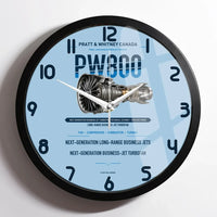 Thumbnail for PW800 design on light blue framed wall clock