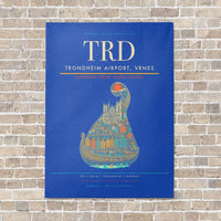 Thumbnail for Trondheim Airport, Vrnes TRD - Canvas No Frame - Blue