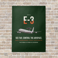 Thumbnail for E-3 Sentry AWACS vertical canvas print - no frame - dark green background