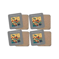 Thumbnail for The Pylon Racers - Designed Coasters design on gray 4-pieces-set