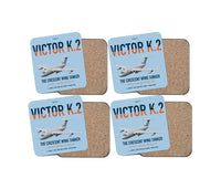 Thumbnail for Handley Page Victor K.2 design on light blue 4 pieces set coaster