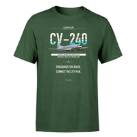 Thumbnail for Convair CV-240 design on dark green single side
