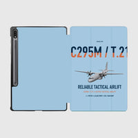 Thumbnail for Airbus C295M T.21 design on light blue samsung tablet tablet case