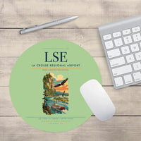 Thumbnail for La Crosse Regional Airport (LSE) design on light green round mouse pad
