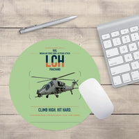 Thumbnail for HAL LCH Prachand design on light green round mouse pad