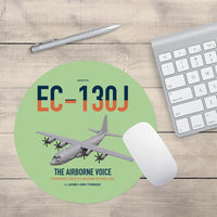 Thumbnail for EC-130J Commando Solo III design on light green round mouse pad