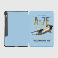 Thumbnail for A-7E Corsair II design on light blue samsung tablet tablet case