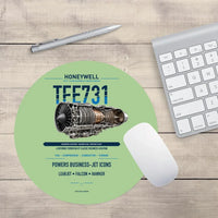 Thumbnail for TFE731 design on light green round mouse pad