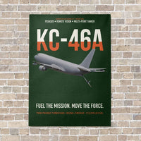 Thumbnail for KC-46A PEGASUS vertical canvas print - no frame - dark green background