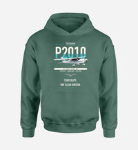 Thumbnail for Tecnam P2010 design on green double-side hoodie, single-side print