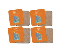 Thumbnail for Grimsey Airport GRY Coaster 4-Pieces-Set - Orange