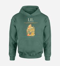 Thumbnail for Lille Airport (LIL) design on green hoodie single-side print