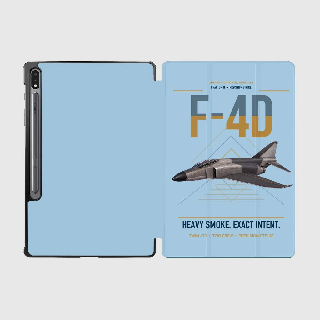 F-4D Phantom II design on light blue samsung tablet tablet case