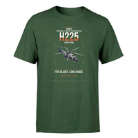 Thumbnail for Airbus H225 design on dark green t-shirt, single-side print