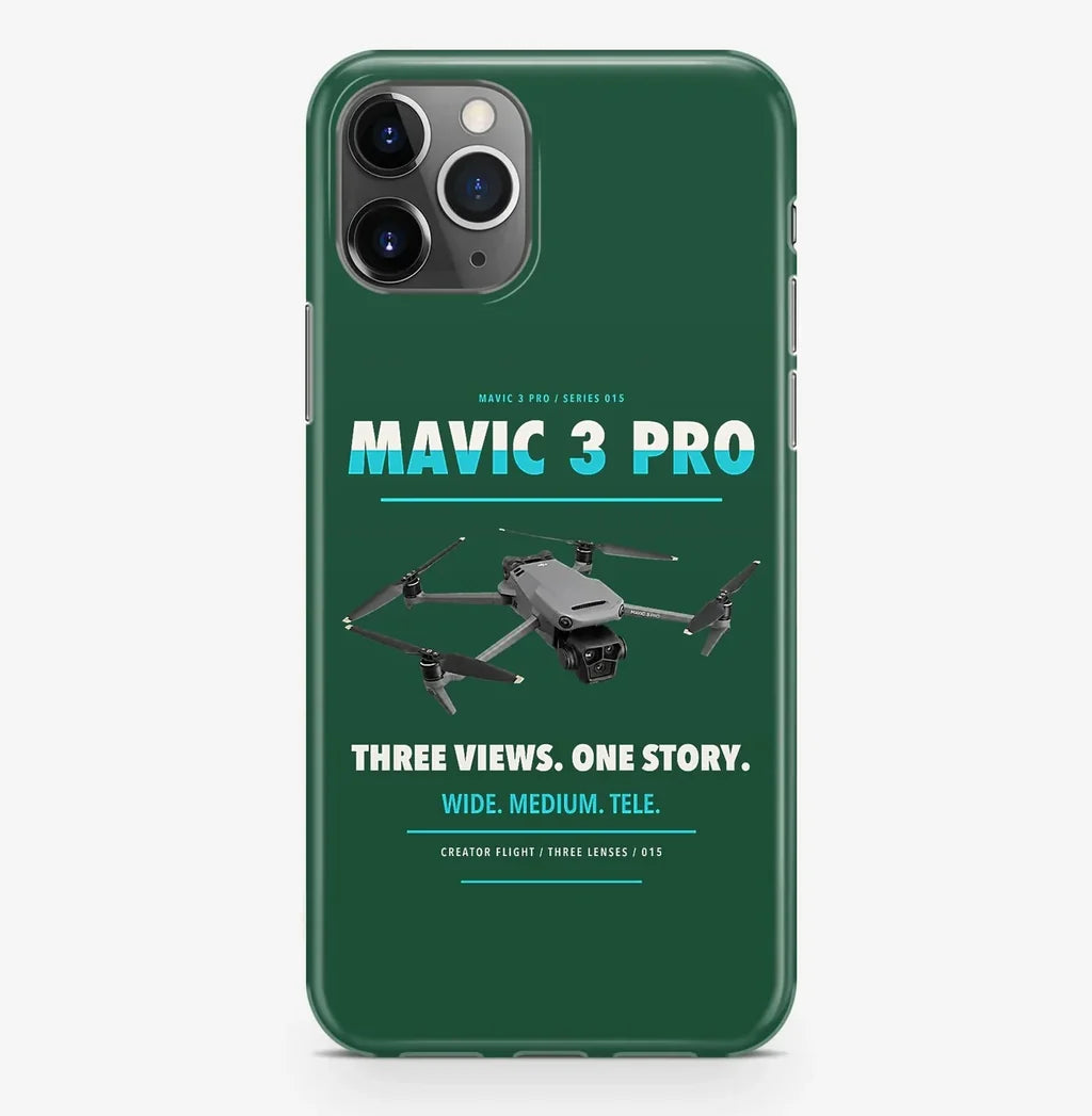 DJI Mavic 3 Pro Case ProMax design on dark green iphone case promax
