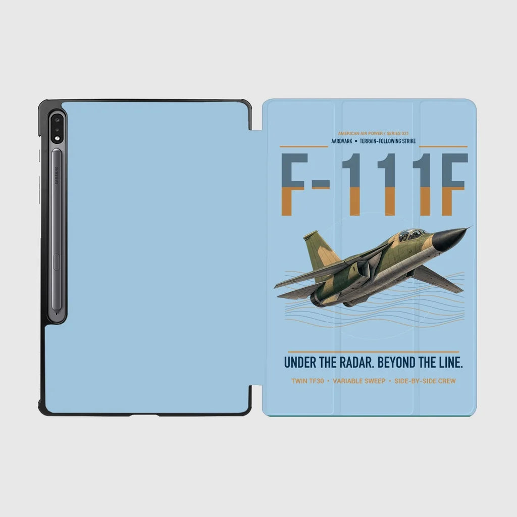 F-111F Aardvark design on light blue samsung tablet tablet case