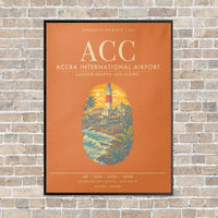 Thumbnail for Accra International Airport ACC - Canvas Framed - Orange