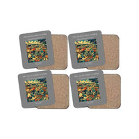 Thumbnail for The Grass Strip Summer - Designed Coasters design on gray 4-pieces-set