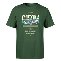 Thumbnail for Cessna 150M design on dark green t-shirt, single-side print