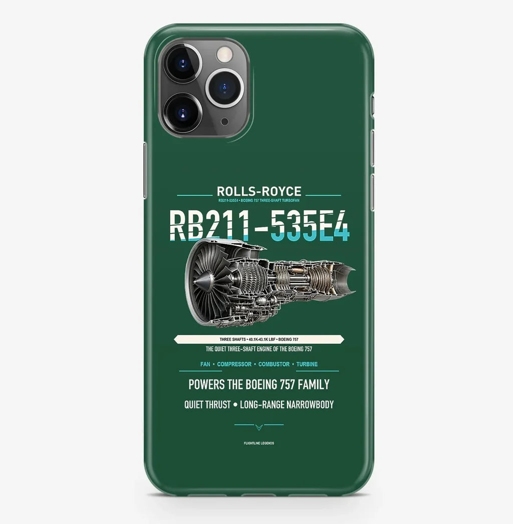 RB211-535E4 Case ProMax design on dark green iphone case promax